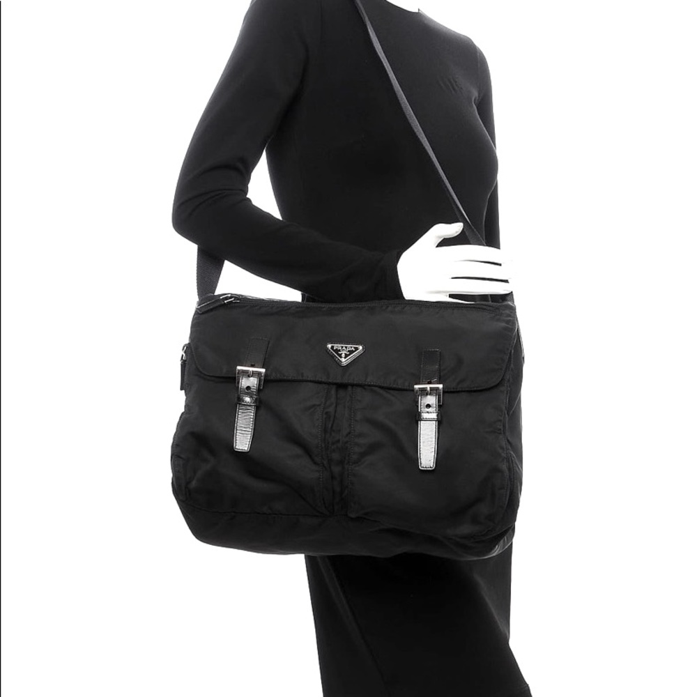 Authentic Prada Vela messenger bag.